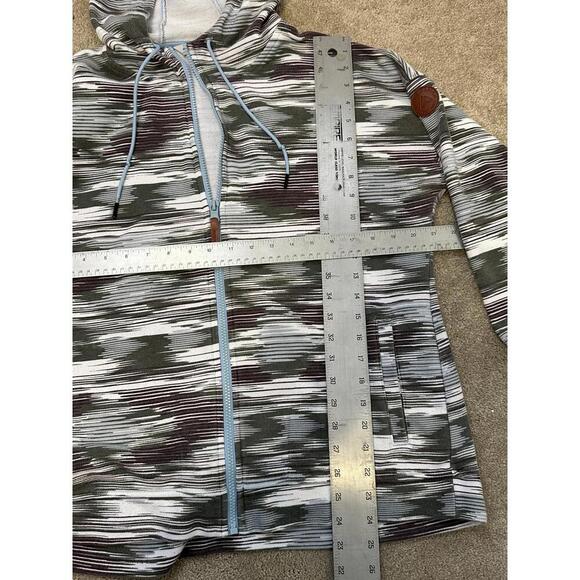 Men’s M Alpine Design Full Zip Graphic Striped Hoodie Coogi Style Pockets - Picture 5 of 6